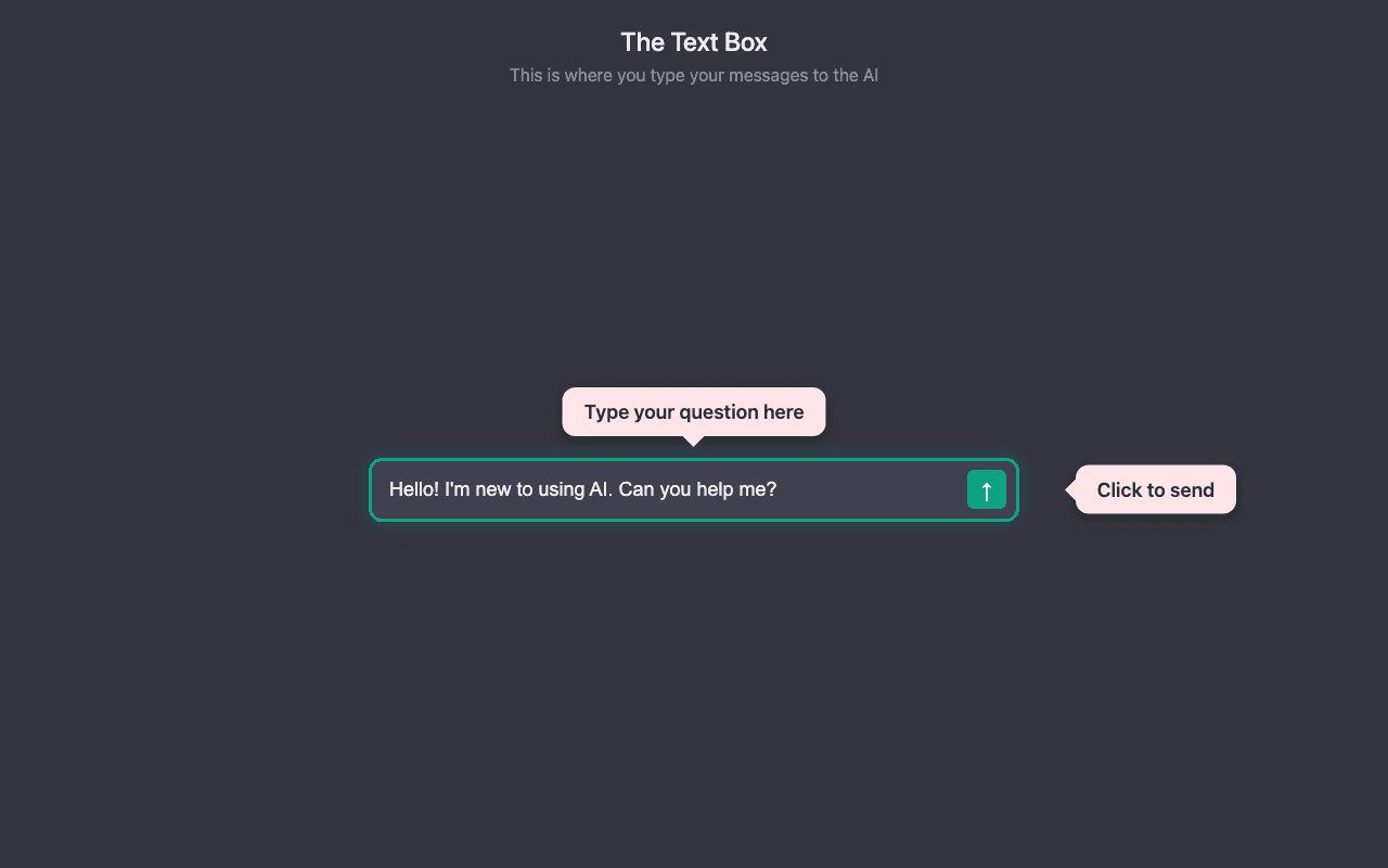Where to type your message in ChatGPT